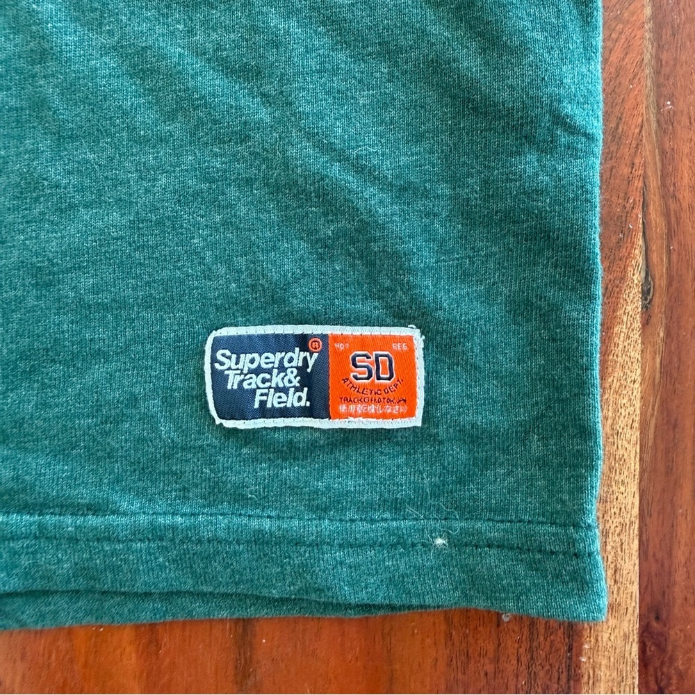 Superdry Green and Red Track Athletics Tee - Picture 6 of 11